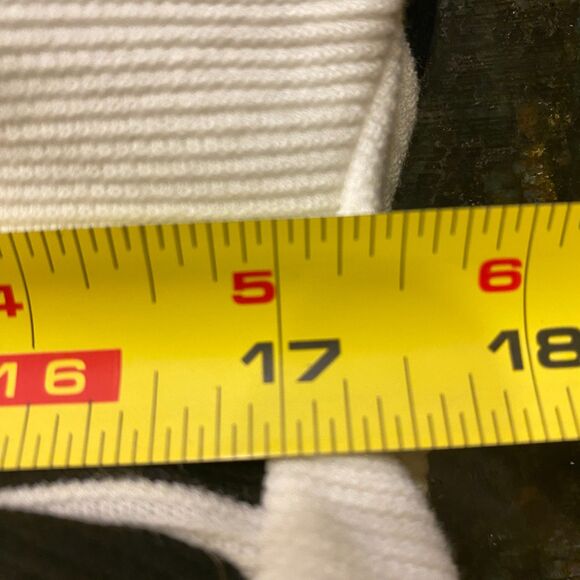 Chicos 1 Stripe Office Siren Spandex Ivory Peplum Jacket Career Long Sleeve S/M - Picture 5 of 6